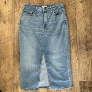 Good American Light Blue Denim Skirt